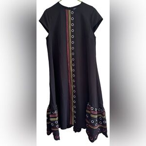 Margot & Clémence Women’s Size 10 Oversized Lagenlook Art to Wear Black Dress‎